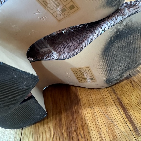 Anthropologie Farylrobin Linda Rose Sequin Ankle Booties 7.5 - Picture 5 of 5